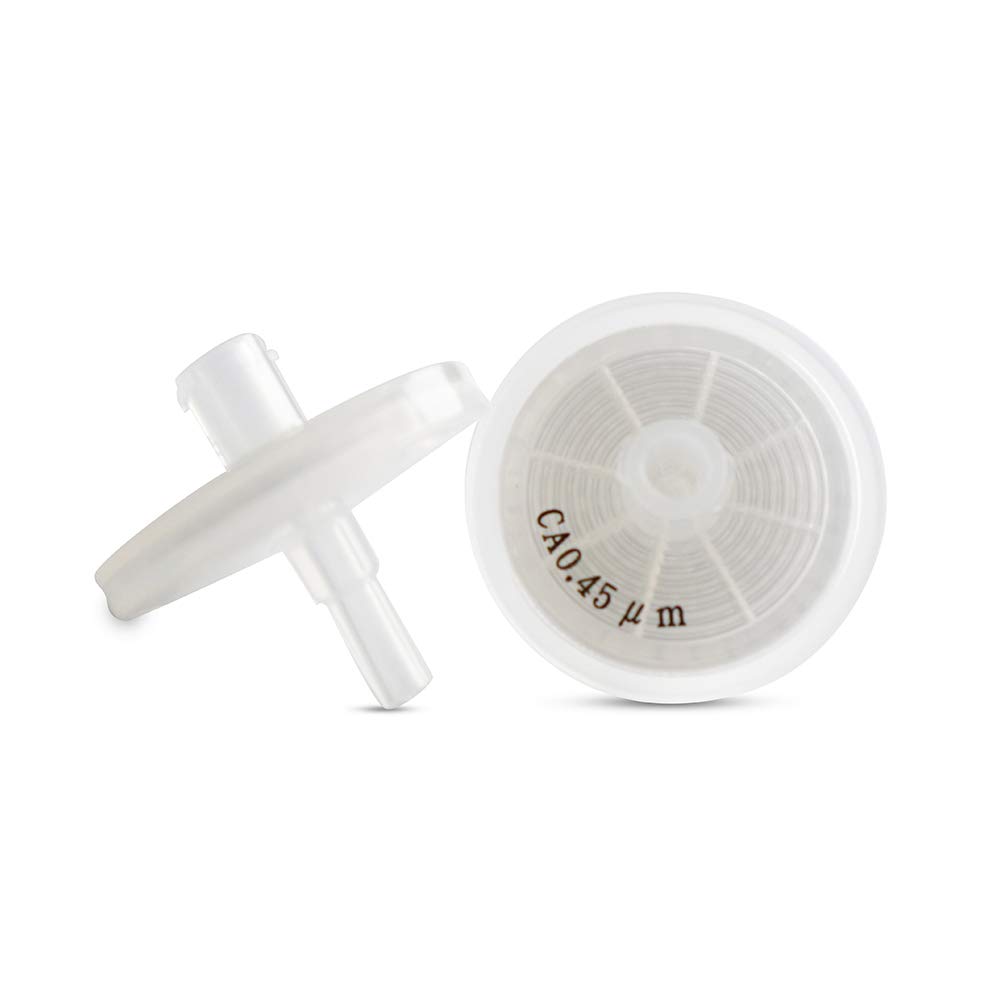 CA (Cellulose Acetate) Syringe Filters 25mm Diameter 0.45μm Pore Size for Protein Filtration [CASE of 100pcs] by Allpure Biotechnology (CA-25mm-0.45μm)