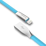 iPhone Cable , IMKEY Apple MFi Certified 6.5 Feet Tangle-Free Zinc-Alloy Lightning to USB Cable for iPhone 7 / 6S / 6 Plus, iPhone SE, iPhone 5S 5C 5, iPad, iPod - (Blue)