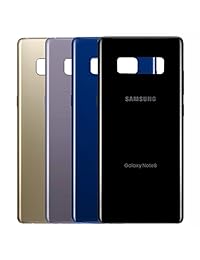 CELL4LESS Orchid - Carcasa para puerta de cristal compatible con marco de cámara, lente y adhesivo de repuesto para Samsung Galaxy Note 8 cualquier portador N950, Negro