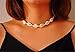HENGSONG Cowrie Shell Choker Necklace for Women Hawaiian Seashell Pearls Choker Necklace Statement Adjustable Cord Necklace