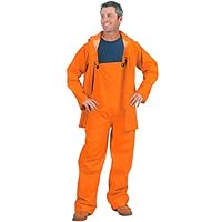 Galeton 7952-XL-OR 7952 Repel Rainwear 3 Piece Rain Suit, 0.35 mm PVC, Orange, X-Large