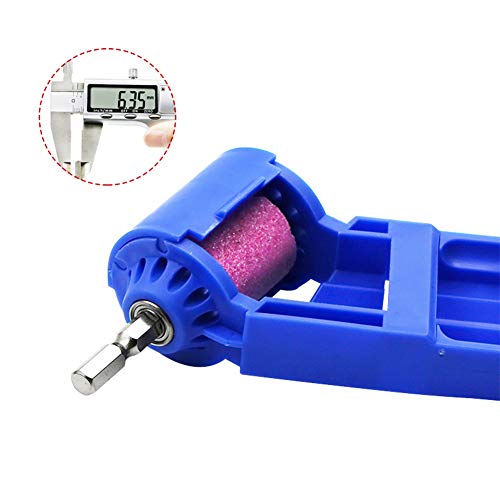 dezirZJjx 2 PCS Portable Drill Sharpener,2-12.5mm Drill Bit Sharpener, Sharpener Polishing Drill,Powered Grinder Wear Resisting Corundum Grinding Wheel Blue - Thumbnail 6