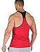 Efashionmx Mens Sexy Fitness Bodybuilding Gym Tank Tops (Medium, Red)
