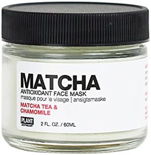 plant apothecary Matcha Antioxidant Face Mask - USDA Organic Matcha Tea & Chamomile - For Unisex - 2 oz Mask