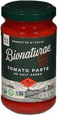 Bionaturae Organic Tomato Paste - No Salt Tomato Paste, Tomato Paste in a Jar, Keto Friendly, Non-GMO, USDA Certified Organic