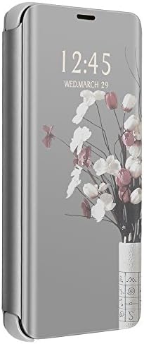 Zater Case Compatible with iPhone Xs/XS Max/XR,Mirror Case Clear View 360 Full Protection Built in Kickstand Case