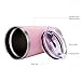 20 oz. Tumbler Double Wall Stainless Steel Vacuum Insulation Travel Mug with Crystal Clear Lid and Straw, Water Coffee Cup for Home,Office,School, Ice Drink, Hot Beverage,Pink