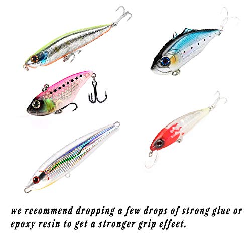 YOTO 804PCS Fishing Lure Eyes 2D/3D/4D/5D Lifelike Realistic Artificial Holographic Fake Eyes 3 4 5 6 7 10mm for Fly Tying Lures Crafts DIY Materials Tool - Thumbnail 6