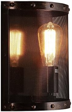 WANGXIAOLINbideng WANGXIAOLIN Industrial Style Retro Wall Lamp Creative Bar Cafe Restaurant American Iron Mesh Wall Lamp