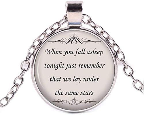 Shawn Mendes Song Quote Necklace - Never Be Alone"Lay Under The Same Stars" Jewelry Gifts