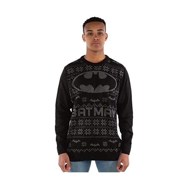 London Co. DC Originals Batman Black Unisex Christmas Knitted Jumper - Image 6