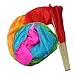 VStoy New 1.8M Hand Made Belly Dance Dancing Silk Bamboo Long Fans Veils Art Colorful