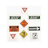 RELIGIOUS ROAD SIGN TATTOOS (6 DOZEN) - BULK