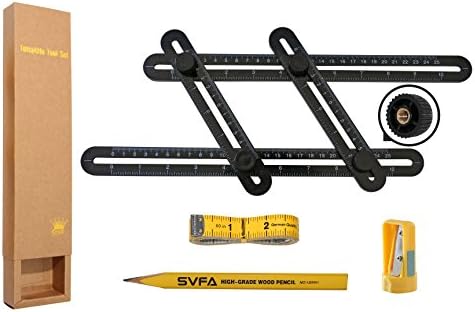 Template Tool kit Any-Angle Multi-Angle Measuring Ruler Set Perfect For Builders, Craftsmen, Handymen, Carpenters, Roofers, Tilers, DIY-ers & GREAT GIFT