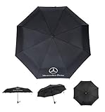 IHEX Auto Open Large Folding Umbrella Windproof Sunshade with Car Logo (Mercedes-Benz)