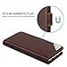 S8 Plus Wallet Case, DUEDUE Genuine Leather Magnetic Closure Folio Flip Cover Kickstand Credit Card Slots Protective Cover Samsung Galaxy S8 Plus,Brown