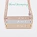 Delicate Name Bar Necklace Personalized gift - Dainty 16K Gold Rose Gold Silver -Plated Diamond Engraving Delicate Plate Initial Charms Necklace Bridesmaid Best Graduation Day gift