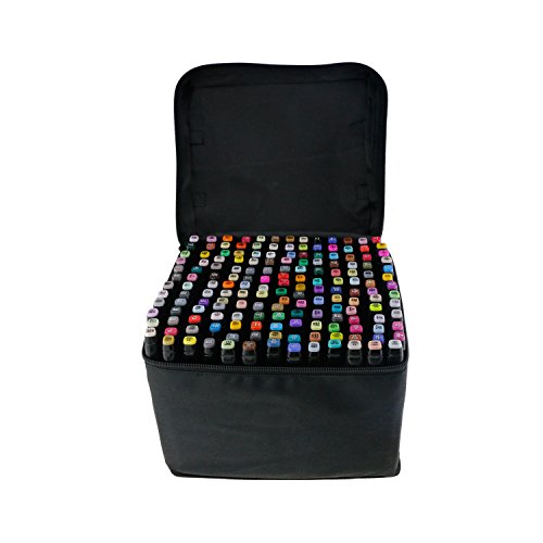 168 colors art brush pen with storage bag, fine and bro…