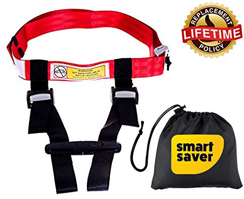 Child Safety Harness Airplane Travel with Free Carry Pouch Bag, Airplane Travel Harness for Safe Flying with Baby, Toddlers - Strictly for Aviation Travel Only