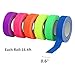6 Pack UV Blacklight Reactive Fluorescent Cloth Tape Glow in The Dark Neon Gaffer Tape Birthday Christmas Party Supplies