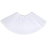 Women Tutu Skirt 5 Layers Tulle Girl Fluffy Ballet Skirt Rave Costume Party | 12" Women Short Tulle Skirt ,Ideal for Dance Party,Cheerleading,Marathon Dress Up