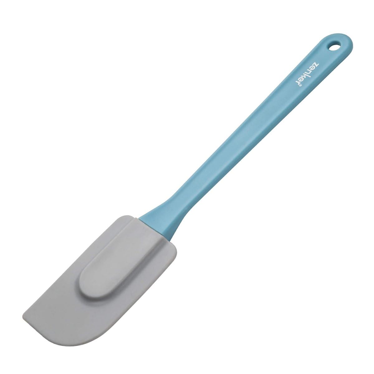 Fackelmann Zenker Spatula, Silicone Dough Scraper, Flexible Baking Spatula, Patisserie Spatula, 26.5x5x1.5cm, Ice Blue