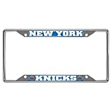 FANMATS 14868 NBA New York Knicks Chrome License Plate Frame