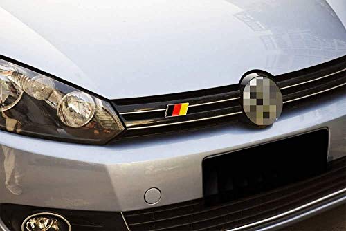 image for iJDMTOY Set of Germany Flag Emblem Grille Badge Fit Germany Cars Such 