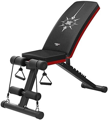 YZPJSQ Adjustable 90°Flat Weight Bench,Sit Up Bench,Slant Board - Folding Ab Sit Up Bench Foldable Versatility Incline/Decline Bench for Full Body Workout Black