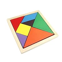 Chinahope-toy Colorful Jigsaw Puzzle Building Blocks Geometric Puzzle Educational Wooden Toys Colorful Jigsaw Puzzle Pieces Geometric Puzzle Game Toys for Kids Early Learning Educational Toys