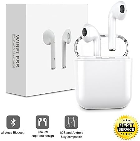 Bluetooth Headphones, XiQin Mini Wireless Sports Earphone/Stereo-Ear Sweatproof Earphones with Noise Cancelling and Charging Case Fit for iPhone X/8/7/6/6s plus Samsung Galaxy S8, S8 Plus