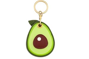 NeBuRing Leather Airtag Case,Key Ring Holder Protection Cover with Keychain Compatible for New Apple Air Tag-Green Avocado