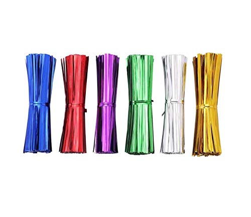 800 PCS 3.15 Inch Length Sealing Twist Ties Tape Bread Bag Sugar Box Package Gift Accessories Metal Wire Tape Decoration Ornaments Wrap Pack Belt Color Random - Thumbnail 3