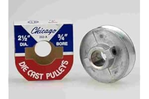 CHICAGO DIE CAST PULLEYS 2-1/2" x 3/4" Bore, with Keyway, A-Groove, Chicago Die Cast Pulley. 100% Made in The USA!