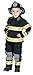 Jr. Fire Fighter Suit with Helmet, Size 2/3 (Black)