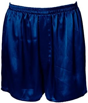 Men's Satin Boxer Short # 8025 (XL, Navy)