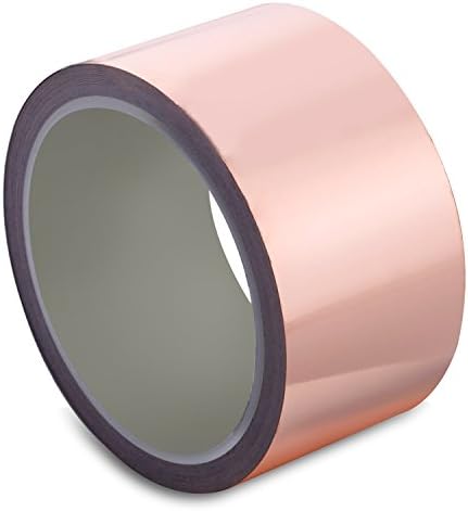 Copper Foil Tape 1"X 21.8yds EMI Shielding,Stained Glass,Soldering,Electrical Repairs,Paper Circuits,Grounding Conductive Copper Tape