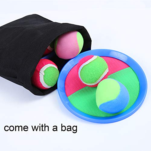 image for Aneco Toss and Catch Ball Set Toys Self Stick Paddle Game Set for Spor