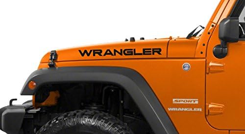Pair of Jeep Wrangler Hood Decals in Matte Black 4X4 Off Road Funny Vinyl Decal Sticker Truck Ford