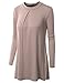 TWINTH Loose Fit Tunic Top High Neck Longsleeve Pleats Plus Size