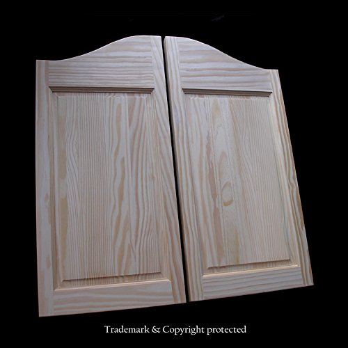 Cafe Doors by Cafe Doors Emporium | Pine Raised 4 Paneled 64" T | Premade for 36" W Finished Opening | Saloon Restaurant Swinging Kitchen Parlor Butler Eliason Tall Pantry Door | Includes Hinges