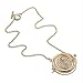 SunbriloStore Time Turner Necklace Hermione Wizardry Hourglass Necklace Time Turner Rotating Pendant in Exquisite Box(Golden)