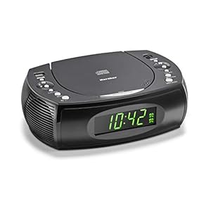 Karcher UR 1308 wekkerradio met cd-speler en FM-radio (20 zendergeheugens) – wekker met dual-alarm, USB-oplader & backup…