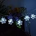 AQV Led String Lights, 16.4ft Snowflakes String Lights Snowflakes Fairy Lights Battery Operated Waterproof Outdoor/Indoor DIY Decoration Christmas Party, Wedding, Garden