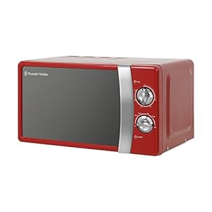 Russell Hobbs RHMM701R 17 Litre 700 W Red Solo Manual Microwave with 5 Power Levels, Ringer & Timer, Defrost Setting…