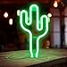 COOBONS Cactus Neon Signs, LED Neon Signs for Wall Decor, Led Safety Art Wall Decoration Lights Neon Lights Night Table Lamp with Battery Powered/USB for Baby Room, Home, Best Gift for Children ...
