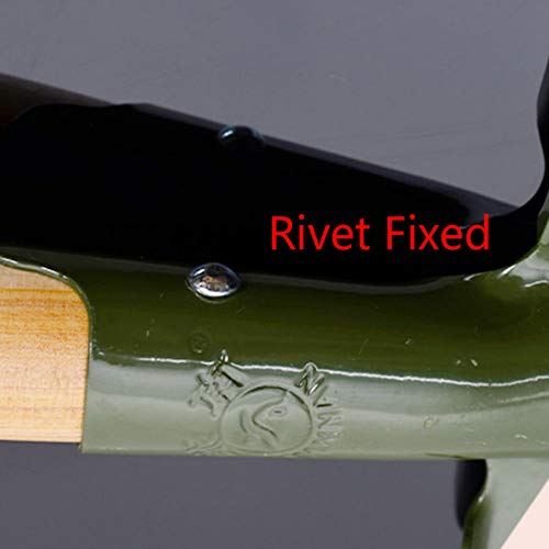 wedigout Portable Heavy-Duty Military Style Shovel with Hardwood Handle for Digging Gardening Tool Metal Detector Accessories Reinforced Steel Made