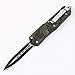 OTF Safety Knife Double Action Dual Edge Black Military Camo Style