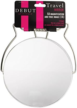 All About Men 2-Sided Travel Shaving Mirror, 5/1x Magnifications