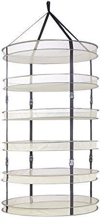CREATINGSUN 3ft 6 Layer Hydroponic Drying Rack Collapsible Detachable Dry Net On Hanging